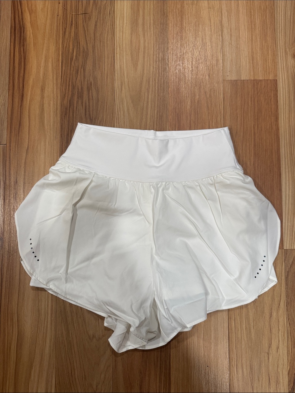 HALARA White Layered Athletic Double lined Shorts